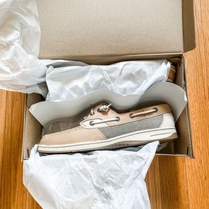 Oatfish Linen Sperry Boatshoe